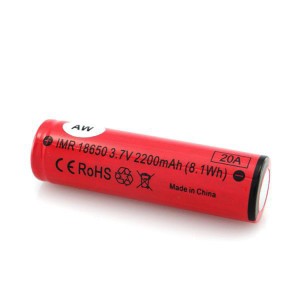 New AW IMR 18650 2200mah επαναφορτιζόμενη μπαταριά